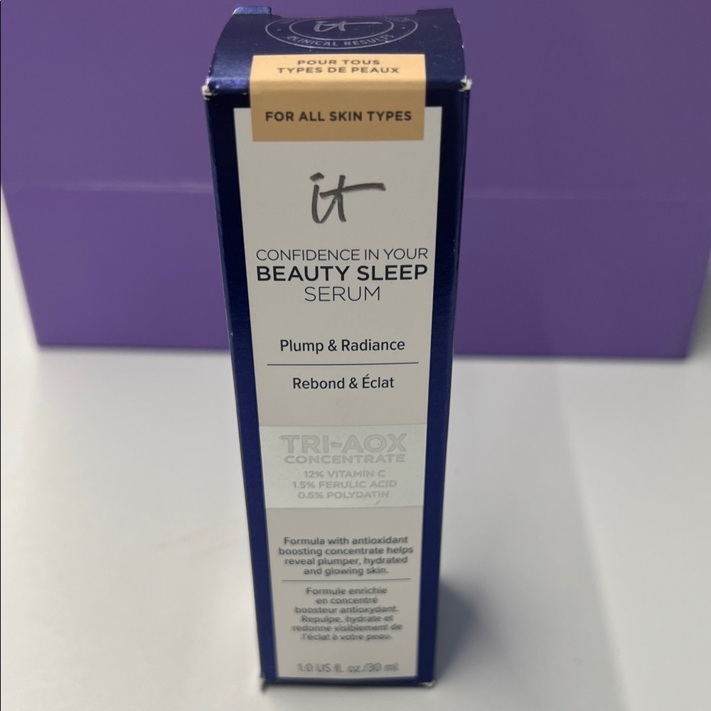IT Cosmetics Beauty Sleep Serum in Purple Packaging